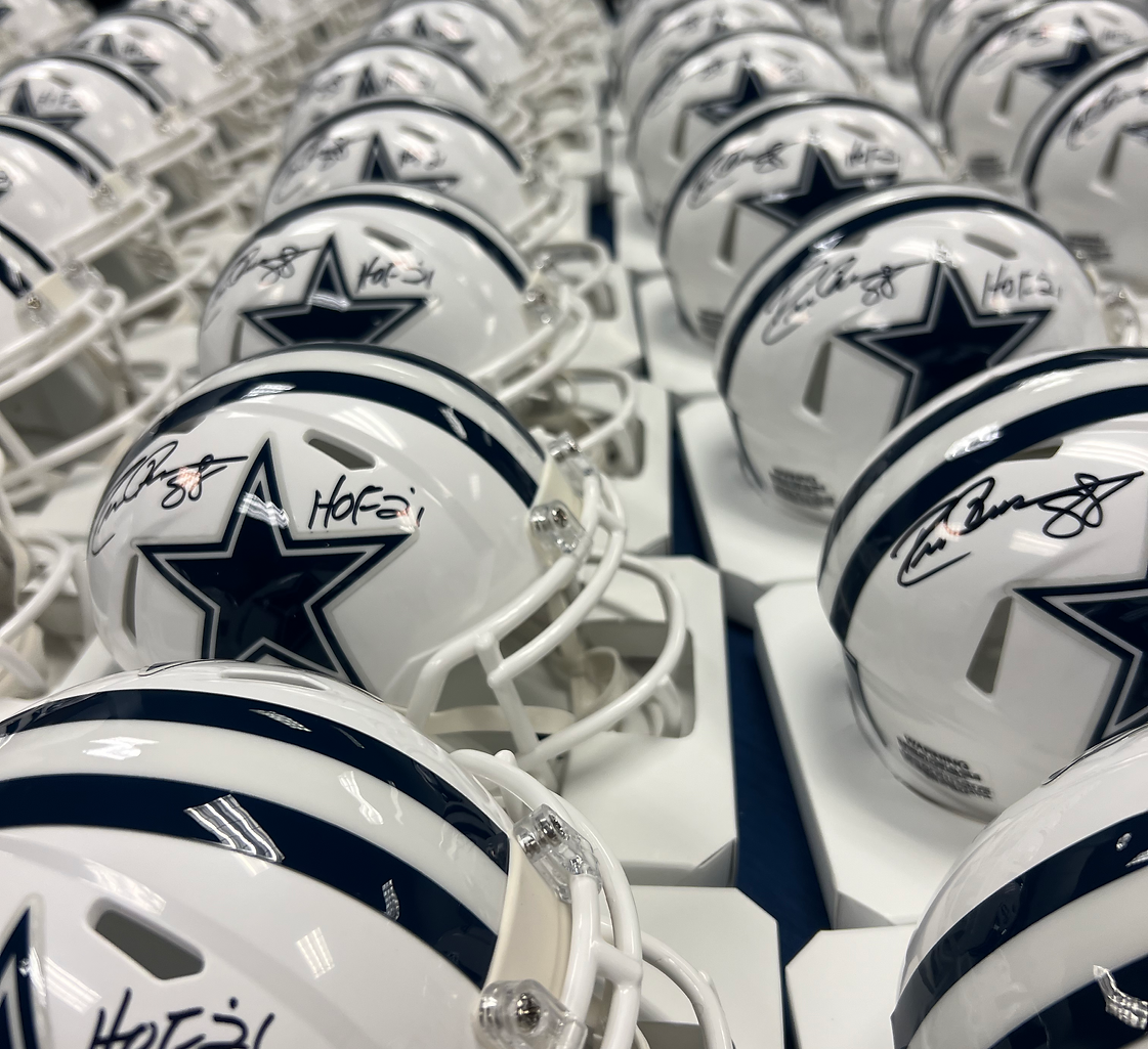 Signed Dallas Cowboys helmets